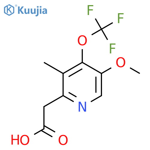 5-Methoxy-3-methyl-4-(trifluoromethoxy)pyridine-2-acetic acid structure