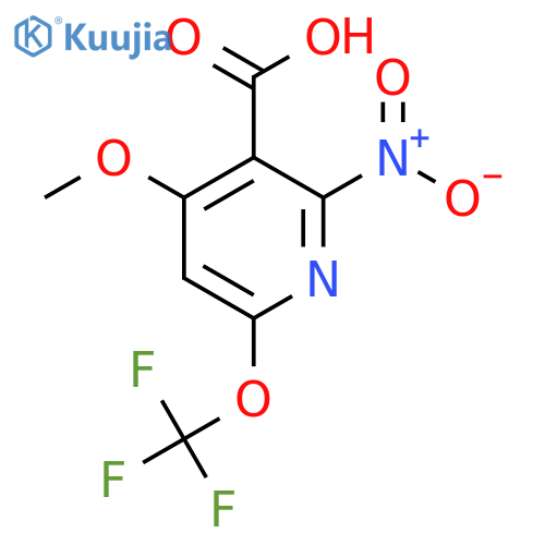 4-Methoxy-2-nitro-6-(trifluoromethoxy)pyridine-3-carboxylic acid structure