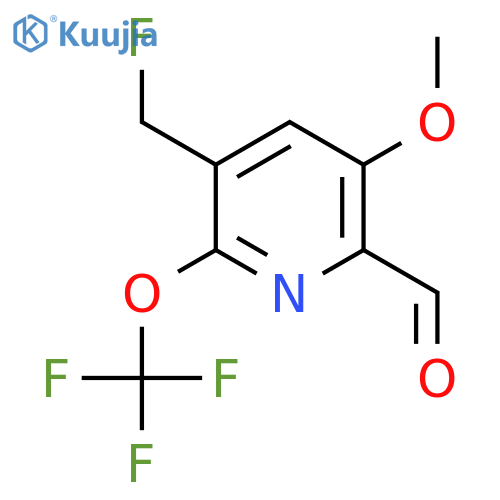 3-(Fluoromethyl)-5-methoxy-2-(trifluoromethoxy)pyridine-6-carboxaldehyde structure