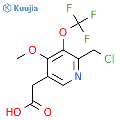 2-(Chloromethyl)-4-methoxy-3-(trifluoromethoxy)pyridine-5-acetic acid structure