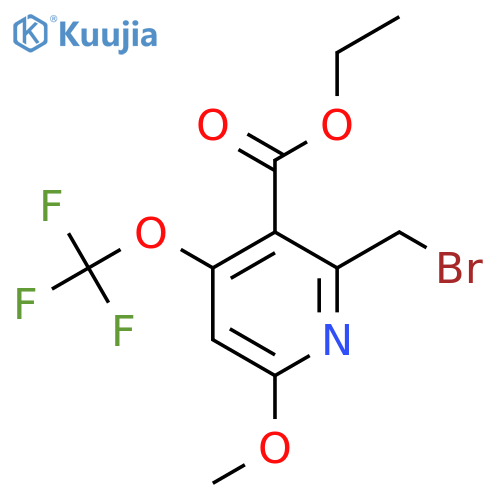 Ethyl 2-(bromomethyl)-6-methoxy-4-(trifluoromethoxy)pyridine-3-carboxylate structure