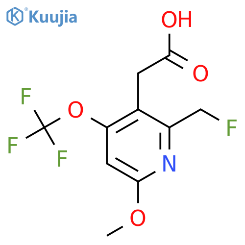 2-(Fluoromethyl)-6-methoxy-4-(trifluoromethoxy)pyridine-3-acetic acid structure