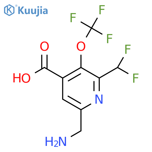 6-(Aminomethyl)-2-(difluoromethyl)-3-(trifluoromethoxy)pyridine-4-carboxylic acid structure