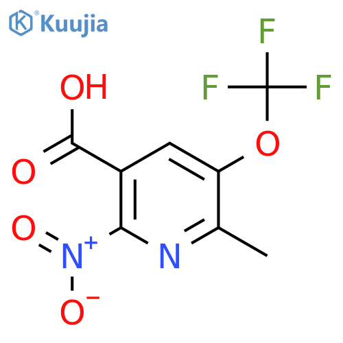 2-Methyl-6-nitro-3-(trifluoromethoxy)pyridine-5-carboxylic acid structure
