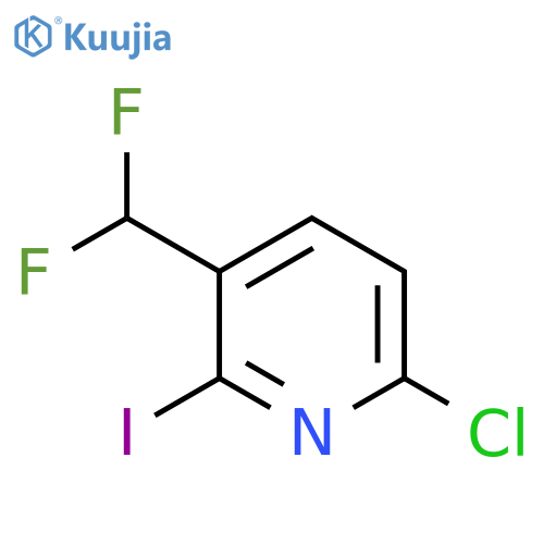 6-Chloro-3-(difluoromethyl)-2-iodopyridine structure