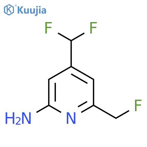 2-Amino-4-(difluoromethyl)-6-(fluoromethyl)pyridine structure
