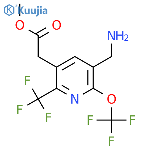 Methyl 3-(aminomethyl)-2-(trifluoromethoxy)-6-(trifluoromethyl)pyridine-5-acetate structure