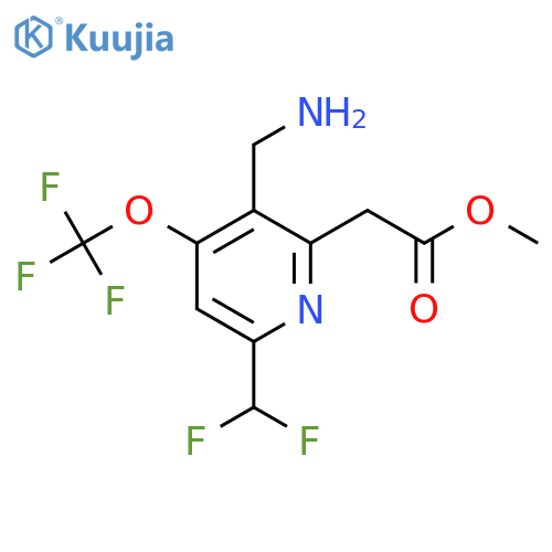 Methyl 3-(aminomethyl)-6-(difluoromethyl)-4-(trifluoromethoxy)pyridine-2-acetate structure