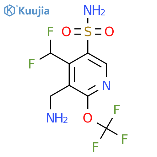 3-(Aminomethyl)-4-(difluoromethyl)-2-(trifluoromethoxy)pyridine-5-sulfonamide structure