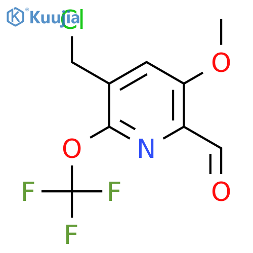 3-(Chloromethyl)-5-methoxy-2-(trifluoromethoxy)pyridine-6-carboxaldehyde structure
