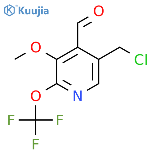 5-(Chloromethyl)-3-methoxy-2-(trifluoromethoxy)pyridine-4-carboxaldehyde structure