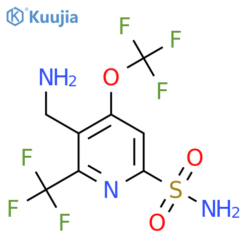3-(Aminomethyl)-4-(trifluoromethoxy)-2-(trifluoromethyl)pyridine-6-sulfonamide structure
