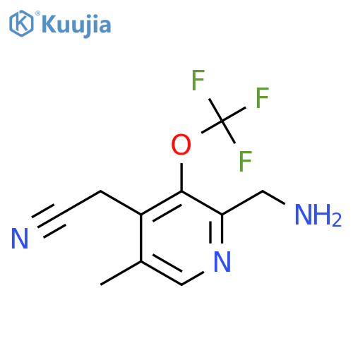 2-(Aminomethyl)-5-methyl-3-(trifluoromethoxy)pyridine-4-acetonitrile structure