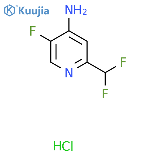 2-(Difluoromethyl)-5-fluoropyridin-4-amine hydrochloride structure