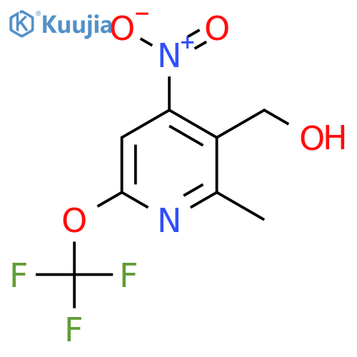 2-Methyl-4-nitro-6-(trifluoromethoxy)pyridine-3-methanol structure