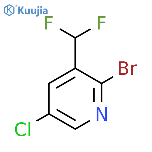 2-Bromo-5-chloro-3-(difluoromethyl)pyridine structure