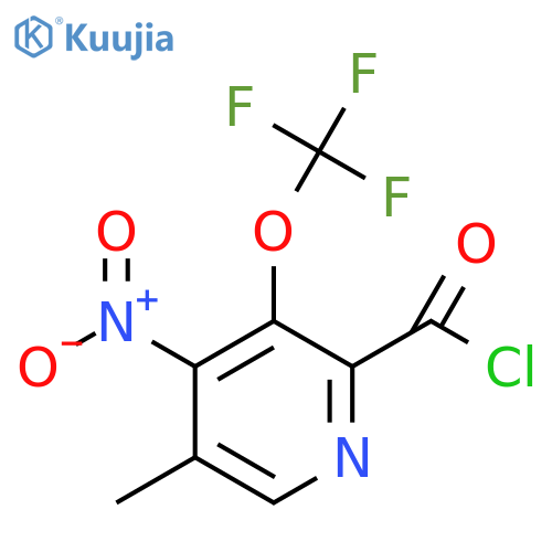 5-Methyl-4-nitro-3-(trifluoromethoxy)pyridine-2-carbonyl chloride structure