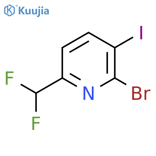 2-Bromo-6-(difluoromethyl)-3-iodopyridine structure