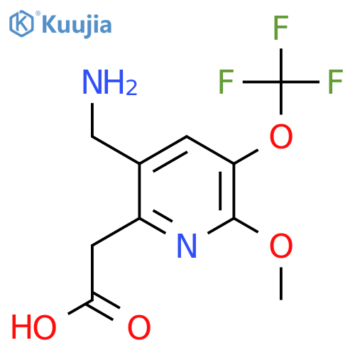 5-(Aminomethyl)-2-methoxy-3-(trifluoromethoxy)pyridine-6-acetic acid structure