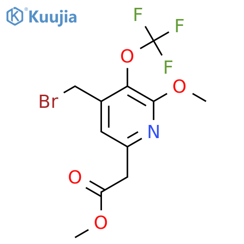 Methyl 4-(bromomethyl)-2-methoxy-3-(trifluoromethoxy)pyridine-6-acetate structure