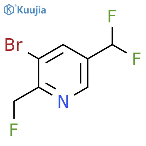 3-Bromo-5-(difluoromethyl)-2-(fluoromethyl)pyridine structure
