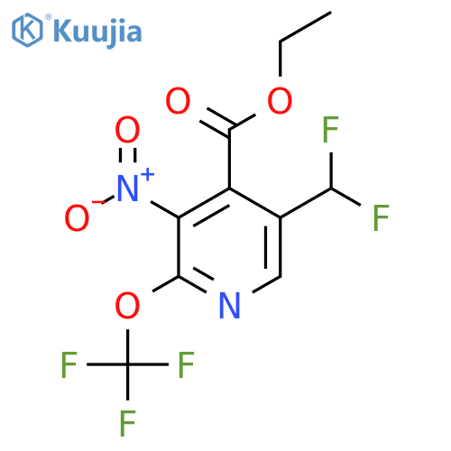 Ethyl 5-(difluoromethyl)-3-nitro-2-(trifluoromethoxy)pyridine-4-carboxylate structure