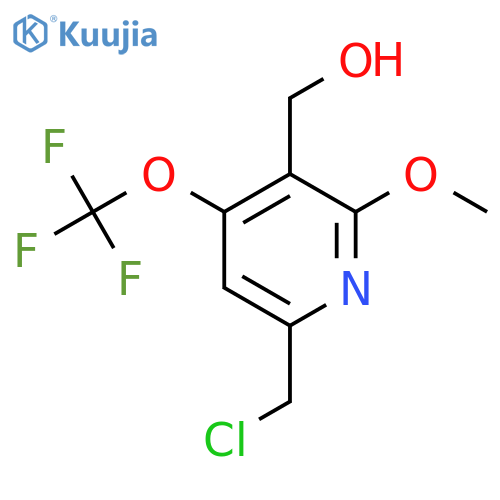 6-(Chloromethyl)-2-methoxy-4-(trifluoromethoxy)pyridine-3-methanol structure