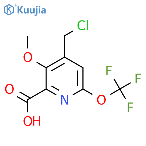 4-(Chloromethyl)-3-methoxy-6-(trifluoromethoxy)pyridine-2-carboxylic acid structure