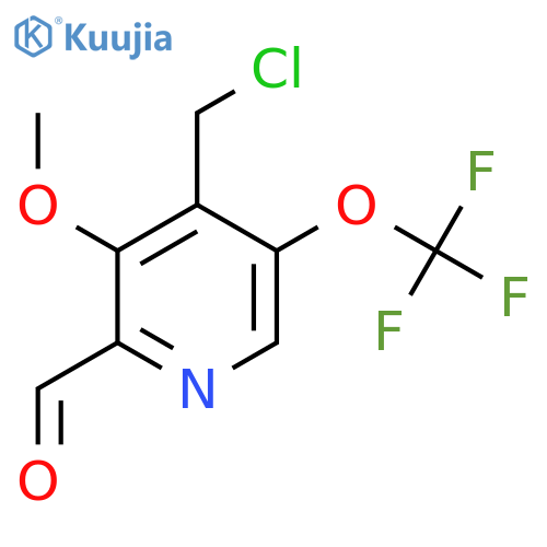 4-(Chloromethyl)-3-methoxy-5-(trifluoromethoxy)pyridine-2-carboxaldehyde structure