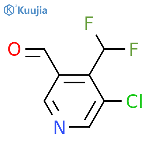 3-Chloro-4-(difluoromethyl)pyridine-5-carboxaldehyde structure
