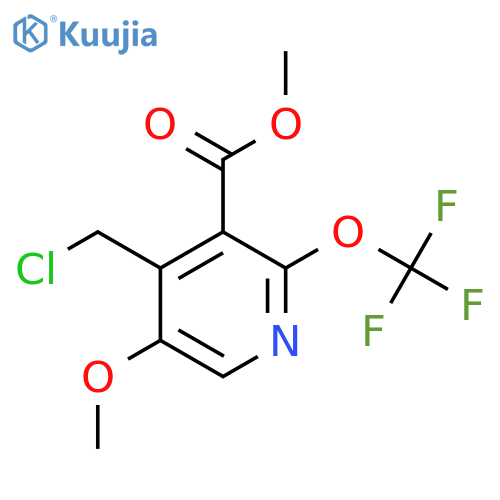 Methyl 4-(chloromethyl)-5-methoxy-2-(trifluoromethoxy)pyridine-3-carboxylate structure