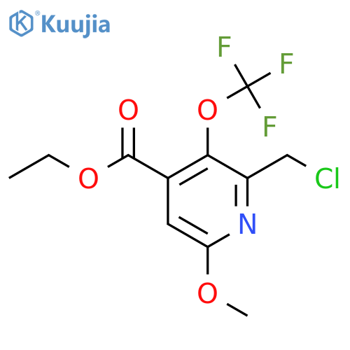 Ethyl 2-(chloromethyl)-6-methoxy-3-(trifluoromethoxy)pyridine-4-carboxylate structure