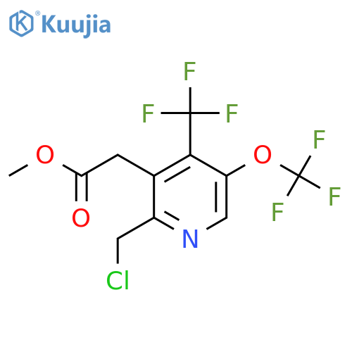 Methyl 2-(chloromethyl)-5-(trifluoromethoxy)-4-(trifluoromethyl)pyridine-3-acetate structure