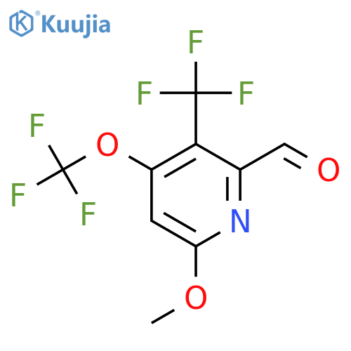 6-Methoxy-4-(trifluoromethoxy)-3-(trifluoromethyl)pyridine-2-carboxaldehyde structure