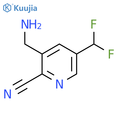 3-(Aminomethyl)-2-cyano-5-(difluoromethyl)pyridine structure