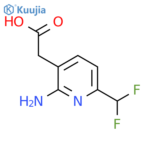 2-Amino-6-(difluoromethyl)pyridine-3-acetic acid structure