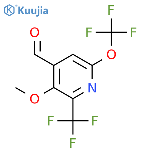 3-Methoxy-6-(trifluoromethoxy)-2-(trifluoromethyl)pyridine-4-carboxaldehyde structure