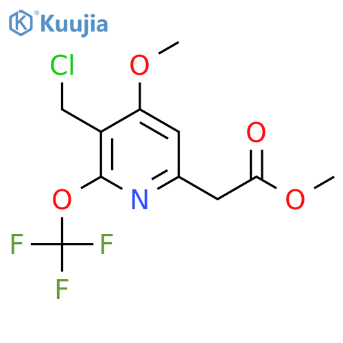 Methyl 3-(chloromethyl)-4-methoxy-2-(trifluoromethoxy)pyridine-6-acetate structure