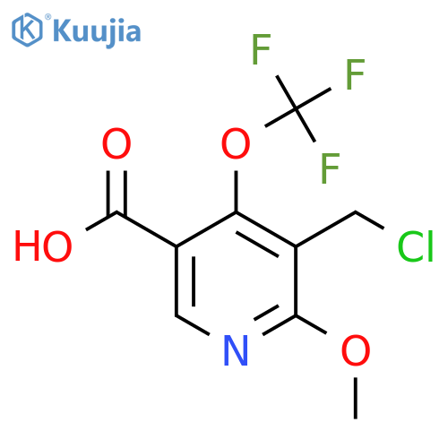 3-(Chloromethyl)-2-methoxy-4-(trifluoromethoxy)pyridine-5-carboxylic acid structure
