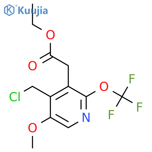 Ethyl 4-(chloromethyl)-5-methoxy-2-(trifluoromethoxy)pyridine-3-acetate structure