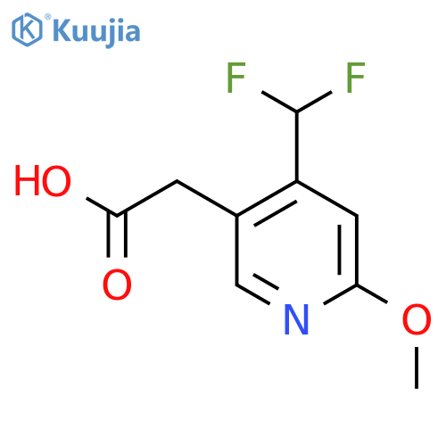 4-(Difluoromethyl)-2-methoxypyridine-5-acetic acid structure