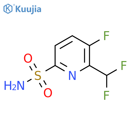 2-(Difluoromethyl)-3-fluoropyridine-6-sulfonamide structure