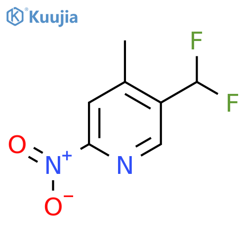 5-(Difluoromethyl)-4-methyl-2-nitropyridine structure