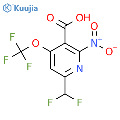 6-(Difluoromethyl)-2-nitro-4-(trifluoromethoxy)pyridine-3-carboxylic acid structure