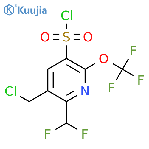 3-(Chloromethyl)-2-(difluoromethyl)-6-(trifluoromethoxy)pyridine-5-sulfonyl chloride structure