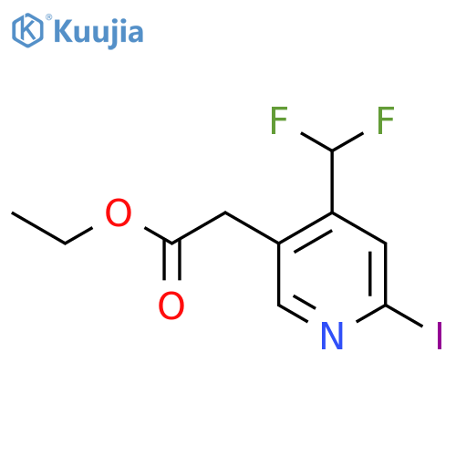 Ethyl 4-(difluoromethyl)-2-iodopyridine-5-acetate structure