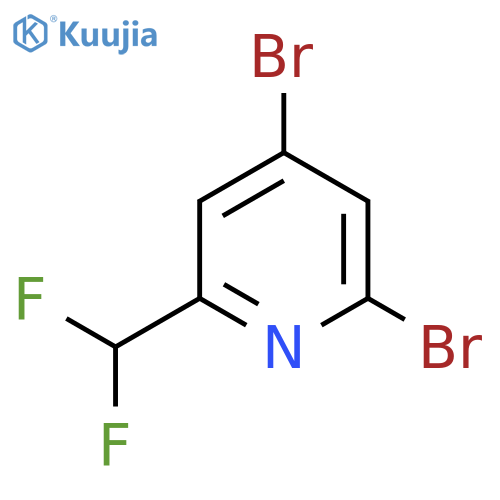 2,4-Dibromo-6-(difluoromethyl)pyridine structure