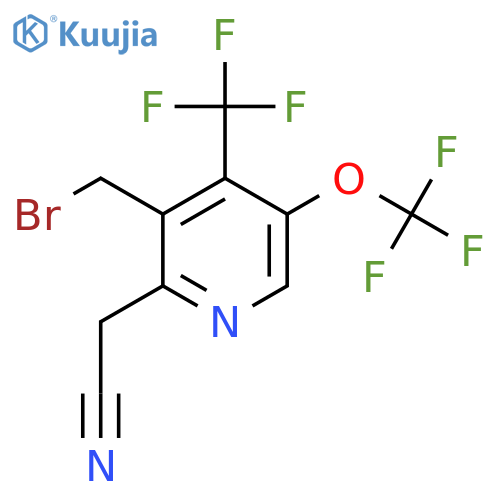3-(Bromomethyl)-5-(trifluoromethoxy)-4-(trifluoromethyl)pyridine-2-acetonitrile structure