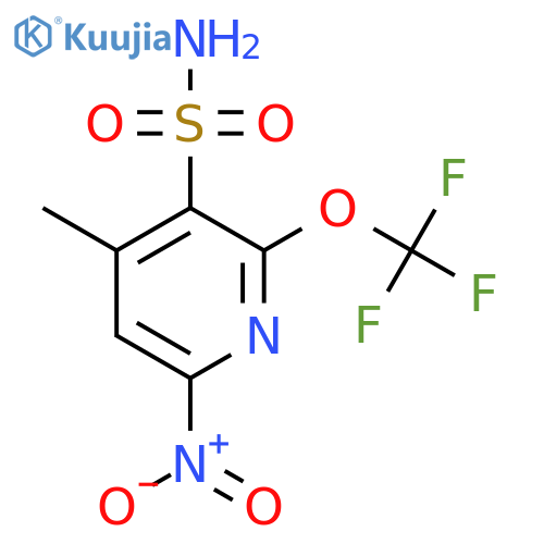 4-Methyl-6-nitro-2-(trifluoromethoxy)pyridine-3-sulfonamide structure