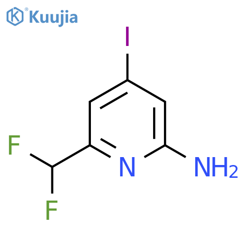 2-Amino-6-(difluoromethyl)-4-iodopyridine structure